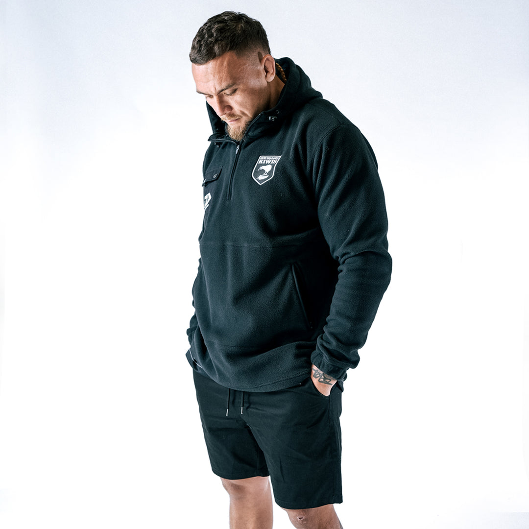 2025 Kiwis Mens Microfleece Quarter Zip Jacket - Black