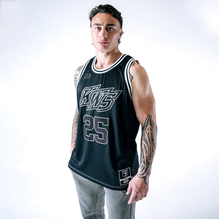 2025 Kiwis Junior Basketball Singlet - Black